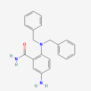 5-Amino-2-(dibenzylamino)benzamide chemical structure (CAS 1876042-19-1)