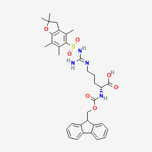 Fmoc-D-Arg(Pbf)-OH chemical structure (CAS 187618-60-6)