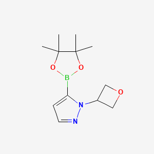 1-(Oxetan-3-yl)-5-(4,4,5,5-tetramethyl-1,3,2-dioxaborolan-2-yl)-1H-pyrazole chemical structure (CAS 1876473-44-7)