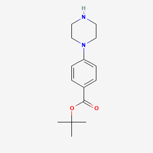 tert-Butyl 4-(piperazin-1-yl)benzoate chemical structure (CAS 187669-28-9)