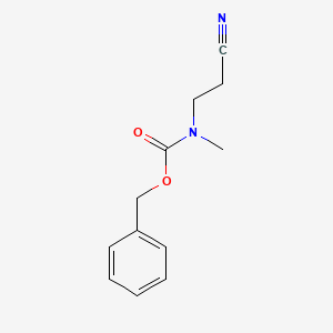 Benzyl (2-cyanoethyl)(methyl)carbamate chemical structure (CAS 1876999-76-6)