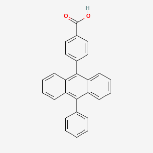 4-(10-Phenylanthracen-9-yl)benzoic acid chemical structure (CAS 1877285-47-6)