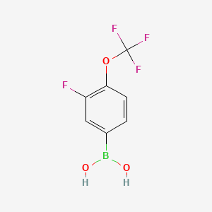 (3-Fluoro-4-(trifluoromethoxy)phenyl)boronic acid chemical structure (CAS 187804-79-1)