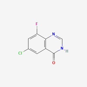 6-Chloro-8-fluoroquinazolin-4(1H)-one chemical structure (CAS 187805-51-2)