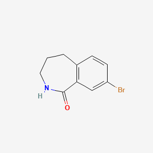 8-Bromo-2,3,4,5-tetrahydro-1H-benzo[c]azepin-1-one chemical structure (CAS 187833-72-3)