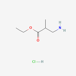 Ethyl 3-amino-2-methylpropanoate hydrochloride chemical structure (CAS 187886-03-9)