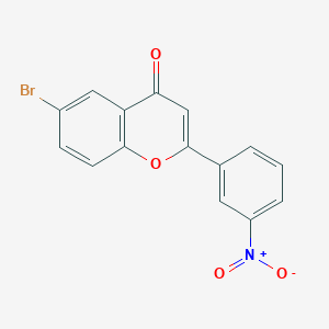 6-Bromo-2-(3-nitrophenyl)-4H-chromen-4-one chemical structure (CAS 187932-50-9)
