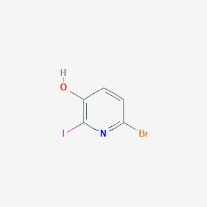 6-Bromo-2-iodopyridin-3-ol chemical structure (CAS 188057-35-4)