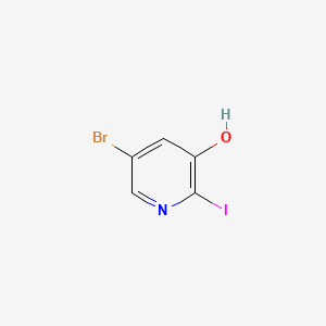 5-Bromo-2-iodopyridin-3-ol chemical structure (CAS 188057-49-0)