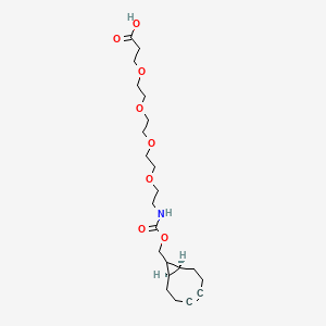 rel-1-((1R,8S,9s)-Bicyclo[6.1.0]non-4-yn-9-yl)-3-oxo-2,7,10,13,16-pentaoxa-4-azanonadecan-19-oic acid chemical structure (CAS 1881221-47-1)