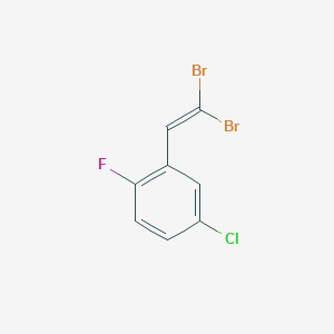 2-(2,2-Dibromovinyl)-4-chloro-1-fluorobenzene chemical structure (CAS 1881272-50-9)