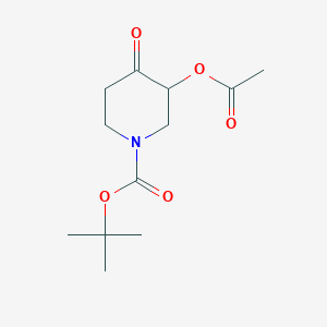 tert-Butyl 3-acetoxy-4-oxopiperidine-1-carboxylate chemical structure (CAS 1881288-56-7)