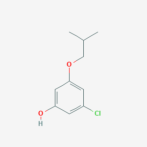 3-Chloro-5-isobutoxyphenol chemical structure (CAS 1881296-04-3)