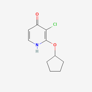 3-Chloro-2-(cyclopentyloxy)pyridin-4-ol chemical structure (CAS 1881321-75-0)