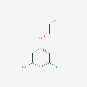 1-Bromo-3-chloro-5-propoxybenzene chemical structure (CAS 1881329-59-4)