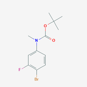 tert-Butyl N-(4-bromo-3-fluorophenyl)-N-methylcarbamate chemical structure (CAS 1881330-84-2)
