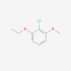 2-Chloro-1-ethoxy-3-methoxybenzene chemical structure (CAS 1881331-12-9)