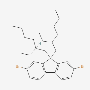 2,7-Dibromo-9,9-bis(2-ethylhexyl)-9H-fluorene chemical structure (CAS 188200-93-3)