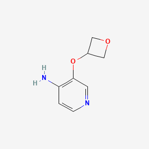 3-(Oxetan-3-yloxy)pyridin-4-amine chemical structure (CAS 1882159-83-2)