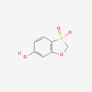 6-Hydroxy-2H-benzo[d][1,3]oxathiole 3,3-dioxide chemical structure (CAS 1882922-67-9)