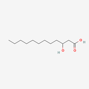 3-Hydroxydodecanoic acid chemical structure (CAS 1883-13-2)