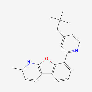 2-Methyl-8-(4-neopentylpyridin-2-yl)benzofuro[2,3-b]pyridine chemical structure (CAS 1883377-30-7)
