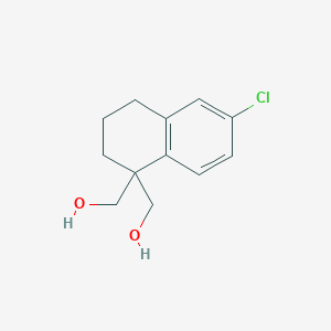 (6-Chloro-1,2,3,4-tetrahydronaphthalene-1,1-diyl)dimethanol chemical structure (CAS 1883726-74-6)