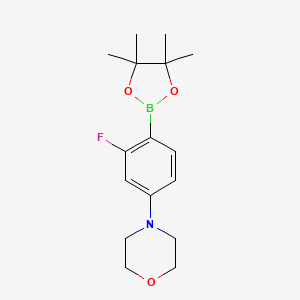 4-(3-Fluoro-4-(4,4,5,5-tetramethyl-1,3,2-dioxaborolan-2-yl)phenyl)morpholine chemical structure (CAS 1883760-17-5)