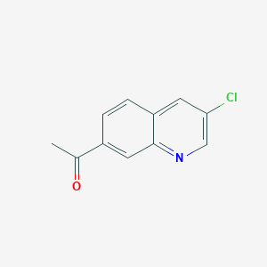 1-(3-Chloroquinolin-7-yl)ethan-1-one chemical structure (CAS 1884155-74-1)