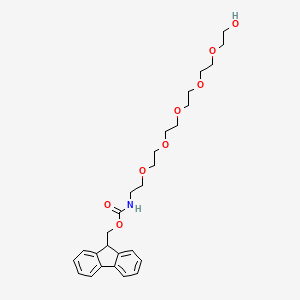 (9H-Fluoren-9-yl)methyl (17-hydroxy-3,6,9,12,15-pentaoxaheptadecyl)carbamate chemical structure (CAS 1884208-29-0)