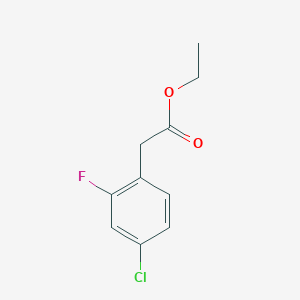 Ethyl 2-(4-chloro-2-fluorophenyl)acetate chemical structure (CAS 188424-98-8)
