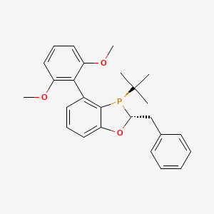 (2R,3R)-2-Benzyl-3-(tert-butyl)-4-(2,6-dimethoxyphenyl)-2,3-dihydrobenzo[d][1,3]oxaphosphole chemical structure (CAS 1884457-36-6)