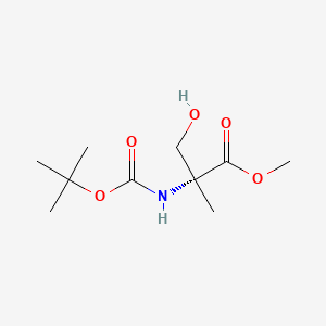 (R)-Methyl 2-((tert-butoxycarbonyl)amino)-3-hydroxy-2-methylpropanoate chemical structure (CAS 188476-28-0)