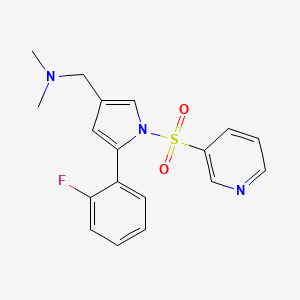 1-(5-(2-Fluorophenyl)-1-(pyridin-3-ylsulfonyl)-1H-pyrrol-3-yl)-N,N-dimethylmethanamine chemical structure (CAS 1885094-62-1)