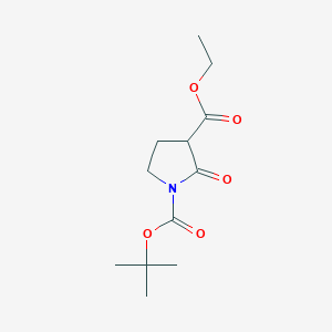 1-tert-Butyl 3-ethyl 2-oxopyrrolidine-1,3-dicarboxylate chemical structure (CAS 188528-95-2)