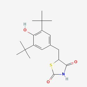 5-(3,5-Di-tert-butyl-4-hydroxybenzyl)thiazolidine-2,4-dione chemical structure (CAS 188532-26-5)