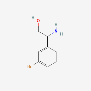 2-Amino-2-(3-bromophenyl)ethanol chemical structure (CAS 188586-75-6)