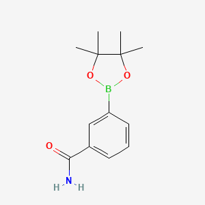 3-(4,4,5,5-Tetramethyl-1,3,2-dioxaborolan-2-yl)benzamide chemical structure (CAS 188665-74-9)