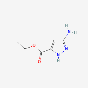 Ethyl 3-amino-1H-pyrazole-5-carboxylate chemical structure (CAS 1886994-04-2)