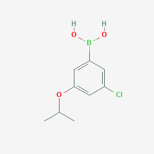 (3-Chloro-5-isopropoxyphenyl)boronic acid chemical structure (CAS 1887126-63-7)