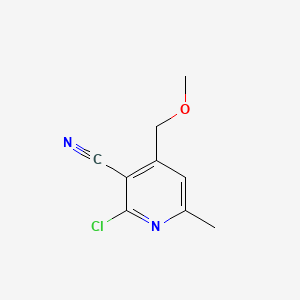 2-Chloro-4-(methoxymethyl)-6-methylnicotinonitrile chemical structure (CAS 18872-63-4)