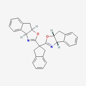 (3aS,3a'S,8aR,8a'R)-2,2'-(2,3-Dihydro-1H-indene-2,2-diyl)bis(3a,8a-dihydro-8H-indeno[1,2-d]oxazole) chemical structure (CAS 188780-28-1)