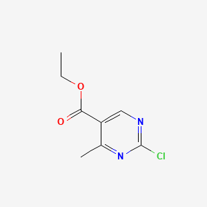 Ethyl 2-chloro-4-methylpyrimidine-5-carboxylate chemical structure (CAS 188781-08-0)