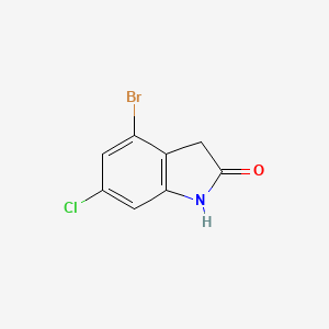 4-Bromo-6-chloroindolin-2-one chemical structure (CAS 1889089-88-6)