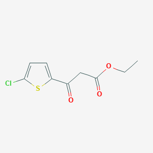 Ethyl 3-(5-chlorothiophen-2-yl)-3-oxopropanoate chemical structure (CAS 188937-11-3)