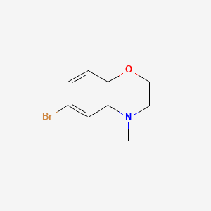 6-Bromo-4-methyl-3,4-dihydro-2H-benzo[b][1,4]oxazine chemical structure (CAS 188947-79-7)