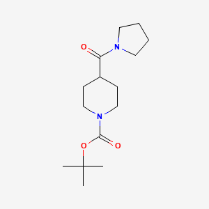 tert-Butyl 4-(pyrrolidine-1-carbonyl)piperidine-1-carboxylate chemical structure (CAS 188979-06-8)