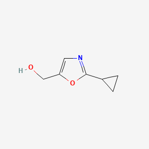 (2-Cyclopropyloxazol-5-yl)methanol chemical structure (CAS 1889959-79-8)