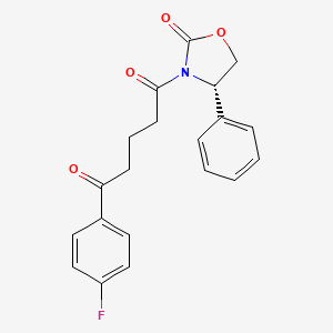 (S)-1-(4-Fluorophenyl)-5-(2-oxo-4-phenyloxazolidin-3-yl)pentane-1,5-dione chemical structure (CAS 189028-93-1)