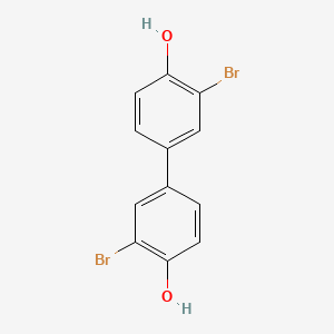 3,3'-Dibromo-[1,1'-biphenyl]-4,4'-diol chemical structure (CAS 189039-64-3)
